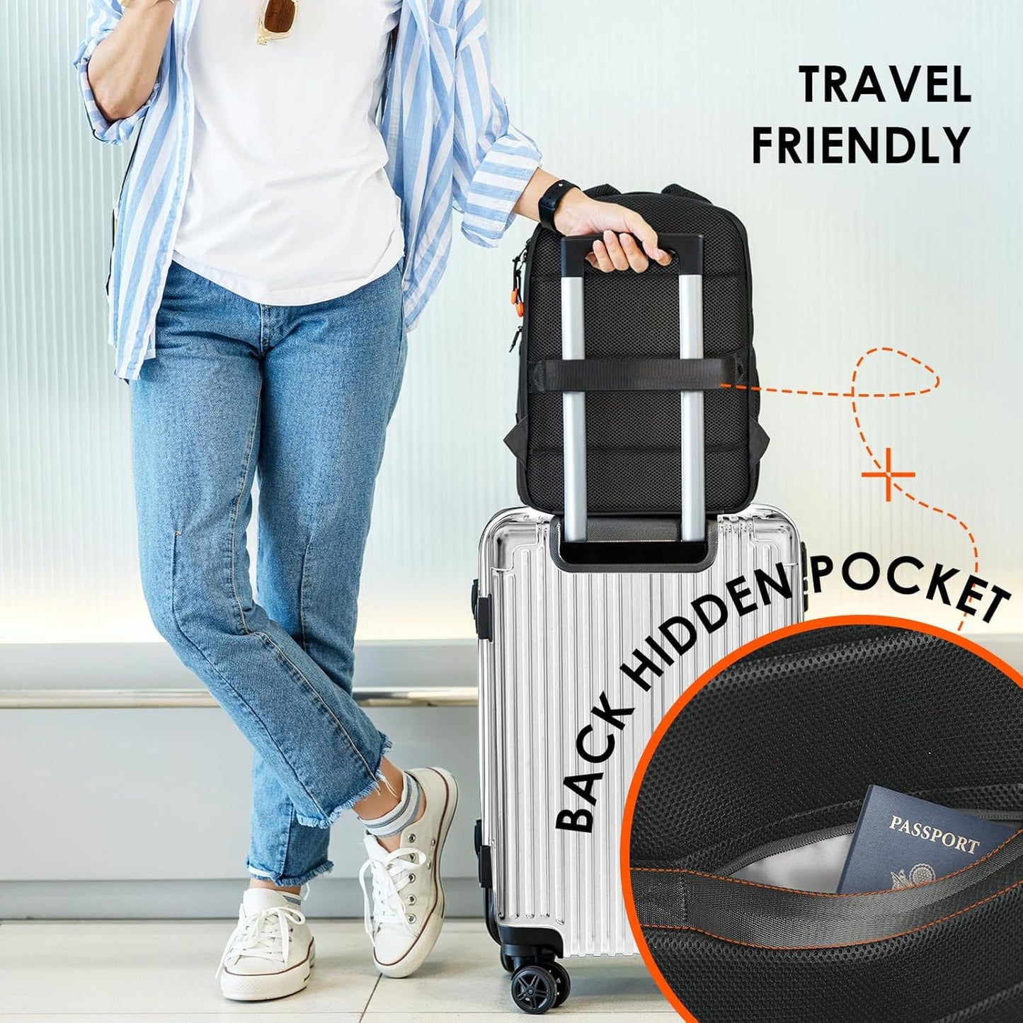 Camera Backpack for Photographers - Compact Camera Bag with 15.6 Inch Laptop Compartment - Side Access Quick Draw - Anti-Theft Hidden Pocket Tripod Holder Rain Cover - TB04 Black